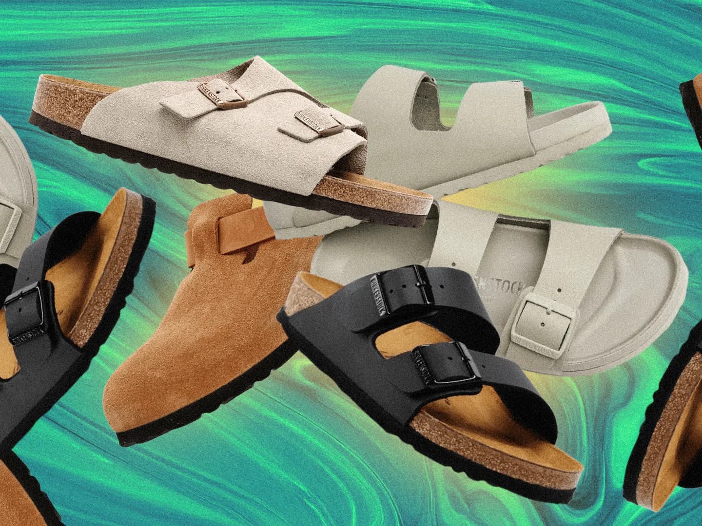 Illustration for the article "Birkenstock Sizing: EU Size Conversion, Regular vs Narrow Widths, and How the Brand Says to Check the Fit" from GQ Middle East
