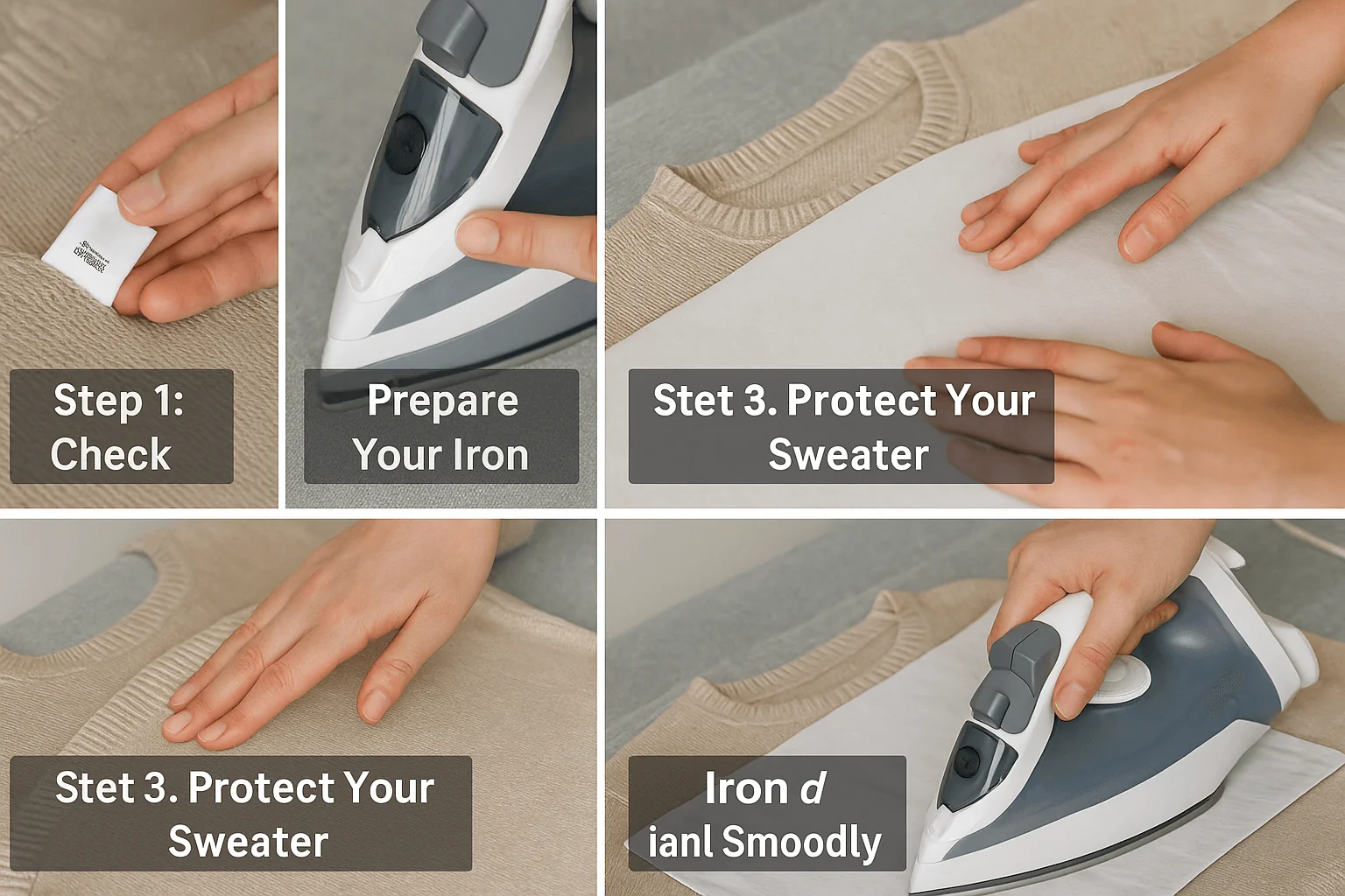 Illustration for the article "How to Iron Wool: Woolmark's Official Steps, Settings and Precautions (and Where the Advice Stops)" from xtclothes