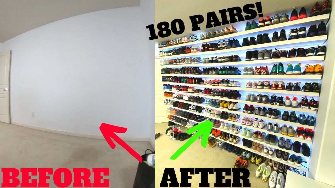 NEW SNEAKER DISPLAY WALL! (MOST IKEA LACK SHELVES EVER USED?) — Hes Kicks