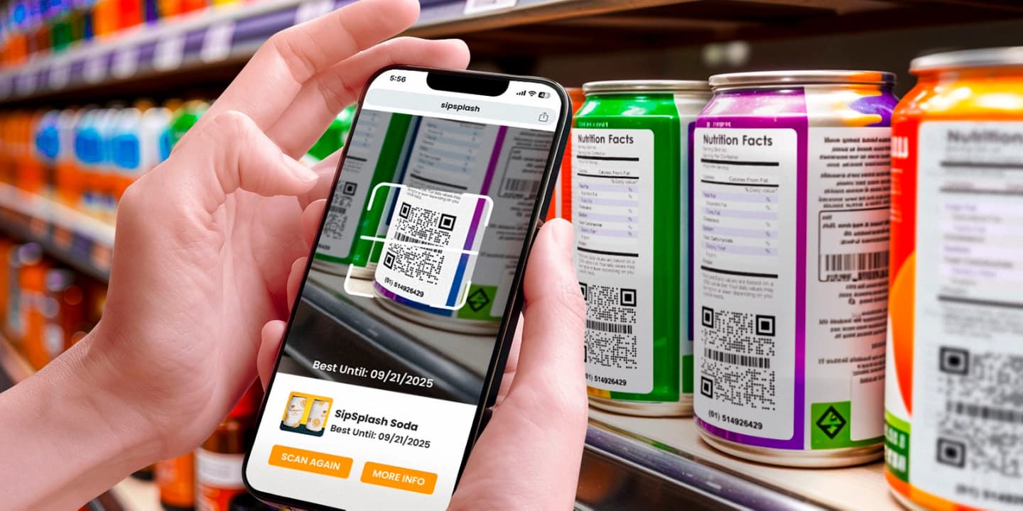 Illustration for the section "How to check a label before you rely on it" from GS1 QR code generator